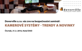Bezpečnostní seminář ”Kamerové systémy - trendy a novinky”