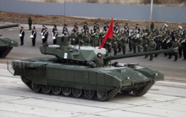 Ruské tanky Armata proti Leopardům a Abramsům? Jeden exemplář byl spatřen poblíž tankové školy v Kazani